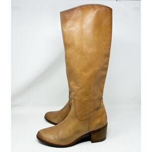 Sam Edelman Loren Brown Leather Knee High Riding Boot Womens 9.5 Inside Zip